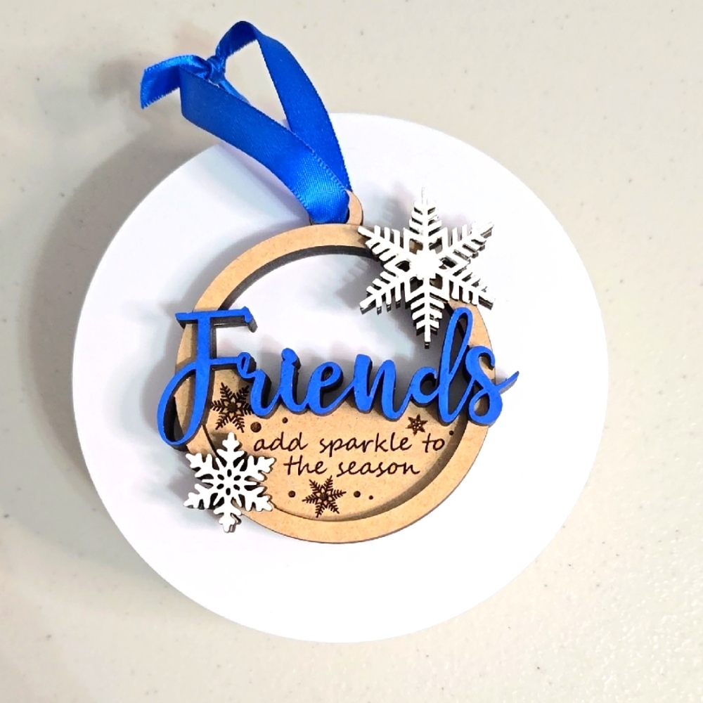 Custom Wooden Froends Ornament